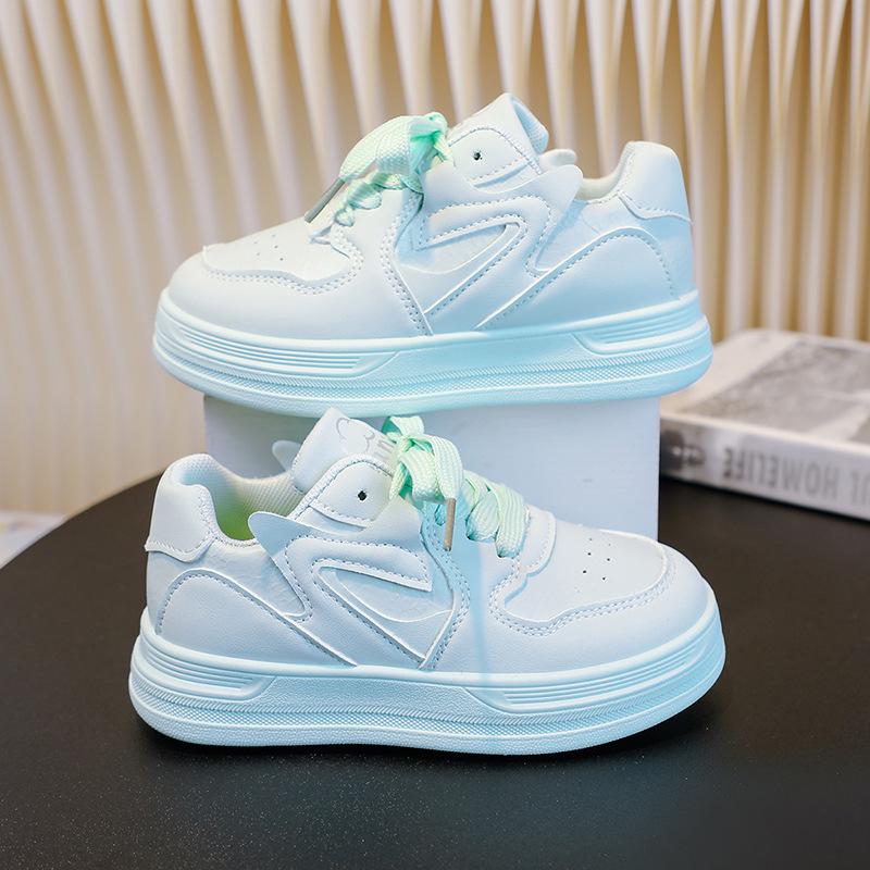 Niche 2025 Trendy Women's Thick-Soled White Skate Shoes - Versatile Casual for Spring & Autumn
