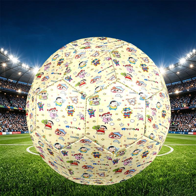 Crayon Shin Print Size 5 Soccer Ball, PU Wear Resistant Football for Match Training and Daily Practice, Birthday Gift for Soccer Fans