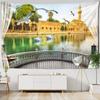 Imitation Window Landscape Painting Tapestry Wall Hanging Bohemian Natural Scenery Hippie Living Room Home Decor