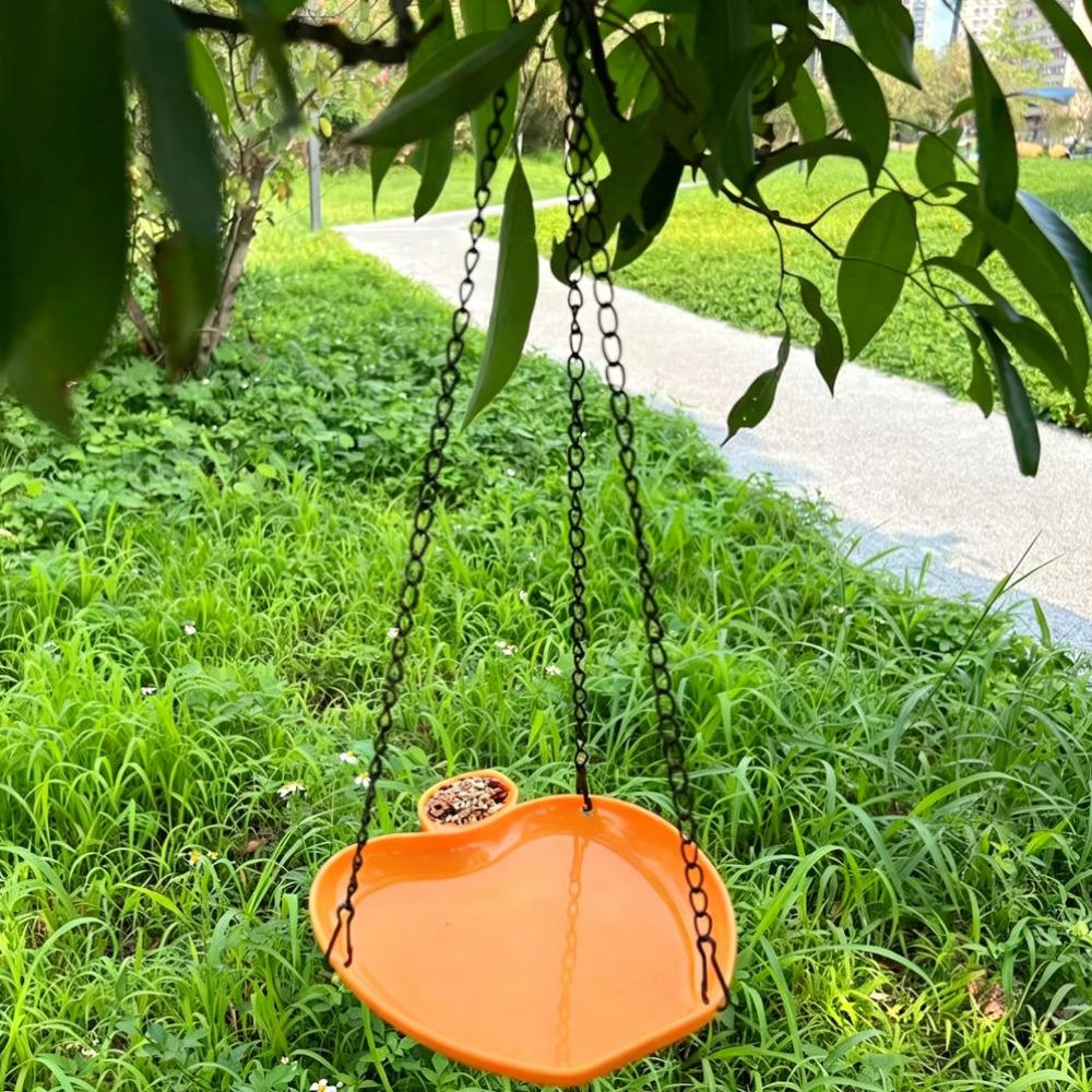 

Large Capacity Hanging Bird Feeder Plastic Bird Drinking Tray Bird Bath Bowl Outdoor Use