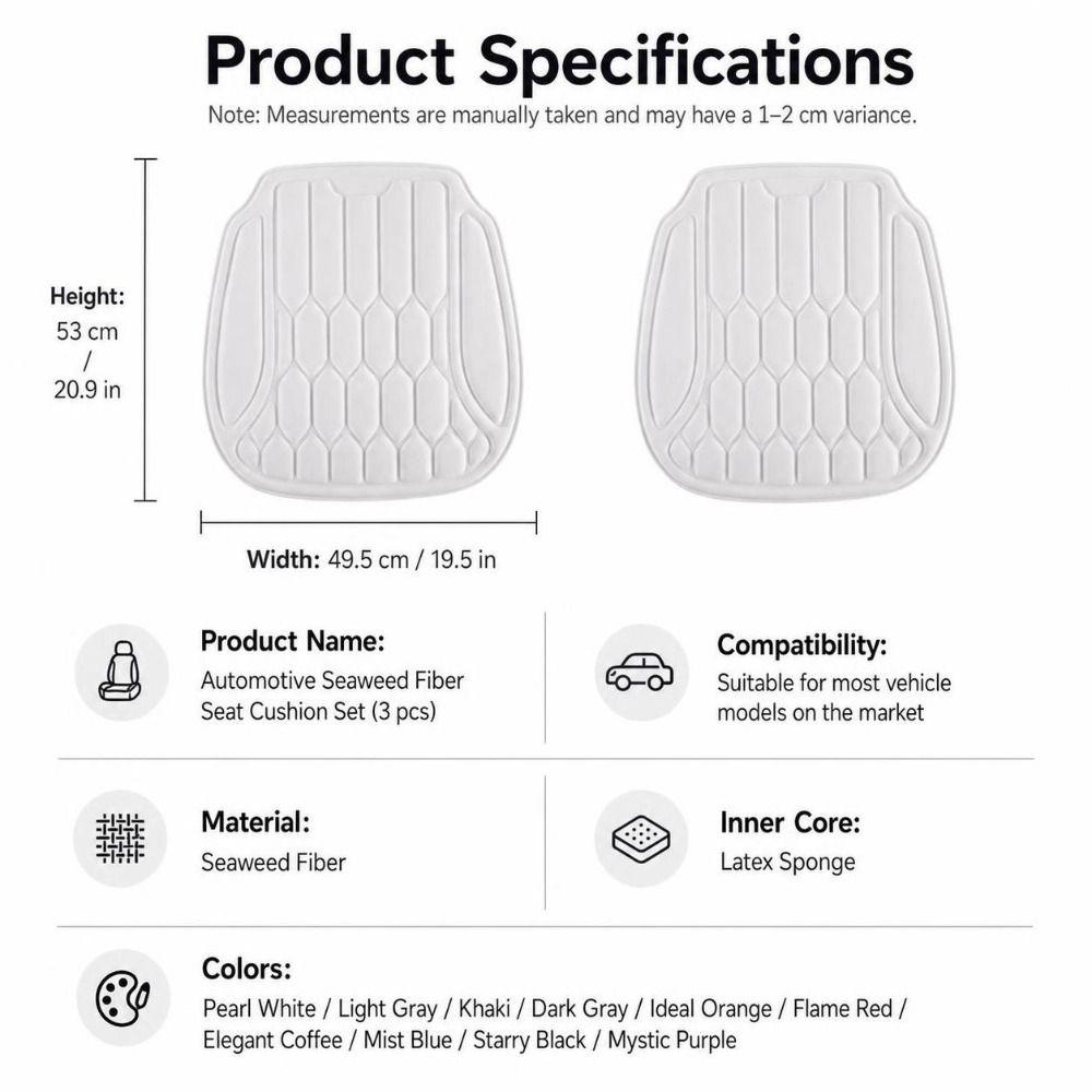 Non‑slip Car Seat Cushion Breathable Car Seat Protector Affordable Luxury Auto Seat Pad  Interior