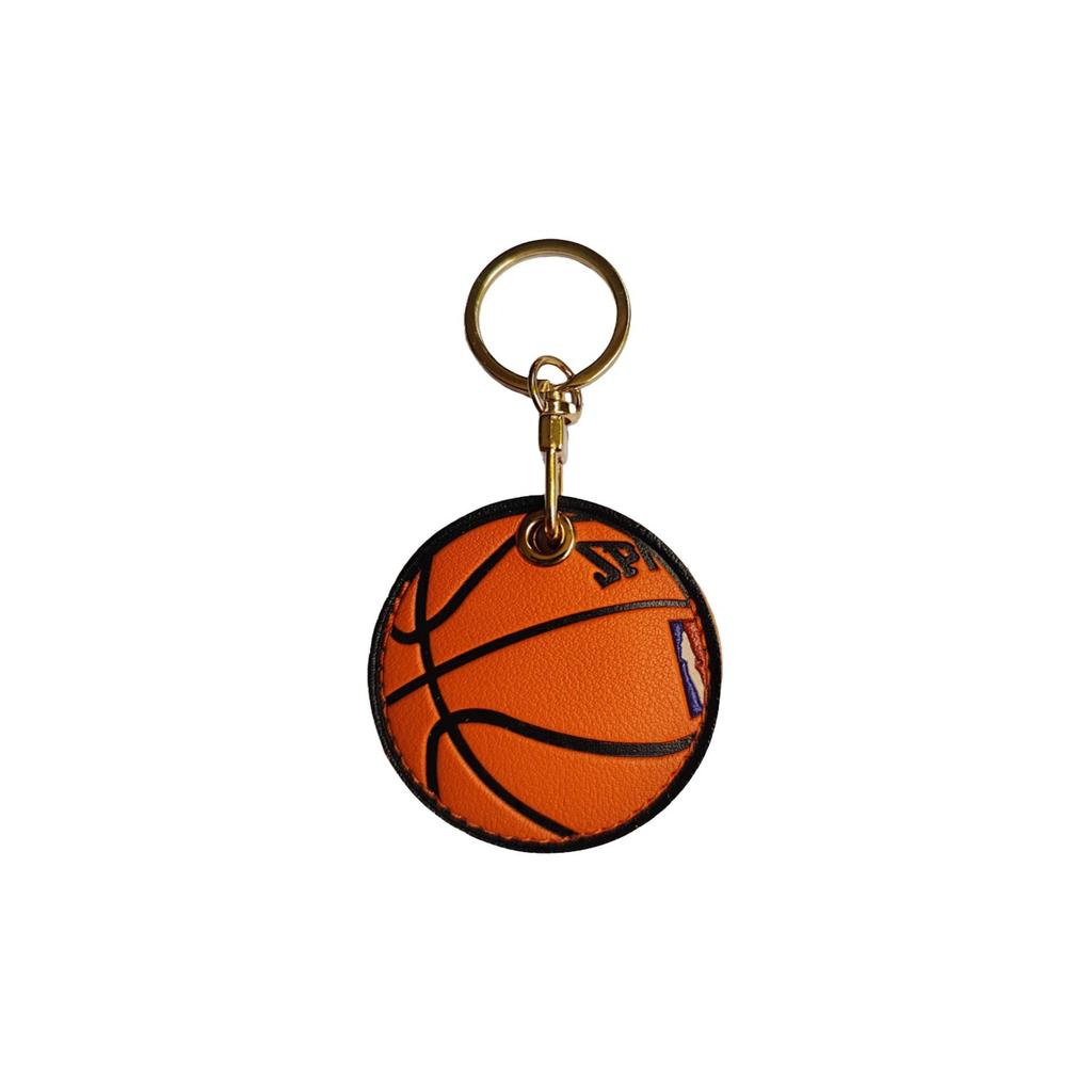 Football Pendant Leather Access Card Holder Keychain - Creative Small Gift and Backpack Accessory