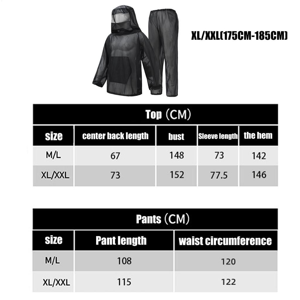 Outdoor Fly Net Shirt Mesh Hooded Bug Jacket Mesh Bee Suit for Beekeepers Shield Barrier Protection Repeller Wearable Guard
