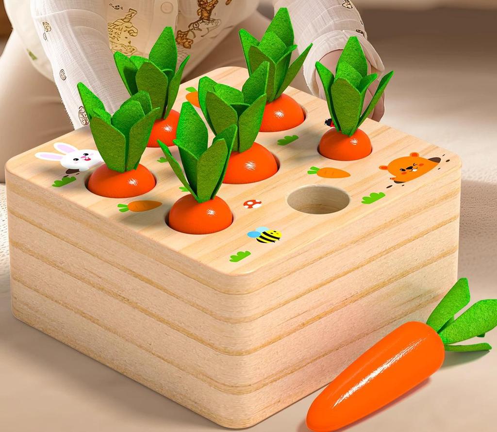 Goryeobaby Montessori Pulling Radish Toy - Early Education & Intellectual Development Tool for Children