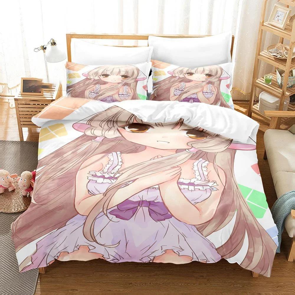 Anime Chobits Neue Chi Bettwäsche Set Bettbezug Schlafzimmer Bettdecke Bezüge Einzelbett Twin King Size Steppdecke Bezug Heimtextil