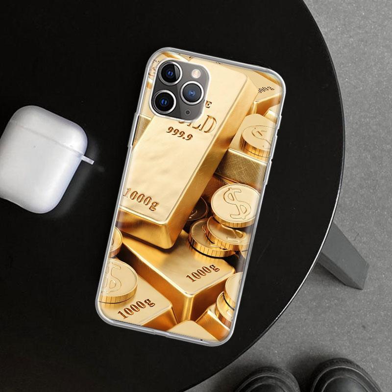 Fine Gold Pattern Printing Phone Case Cover for iPhone 11 12 13 Mini 14 15 Plus 16 Pro Max 17 Air 7 8 + SE Art Customized Fundas