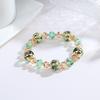 Simple Rose Transparent Glass Bead Bracelet Spring and Summer Versatile Glass Bead High-end Bracelet Fashionable and Exquisite Jewelry