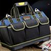 Industrial-Grade Waterproof Tool Backpack - Large Capacity Oxford Canvas with Thickened Base , Multi-Pocket Organizer