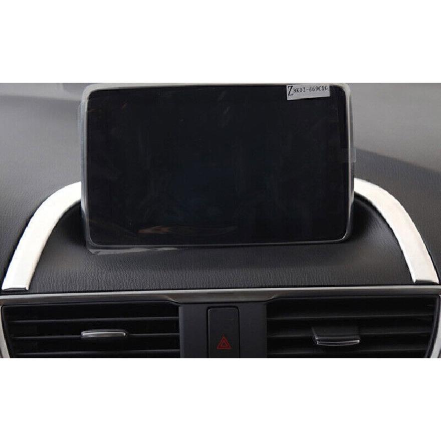 For Mazda 3 Axela 2014-2018 Matte Silver Center Console Navigation Strip Trim