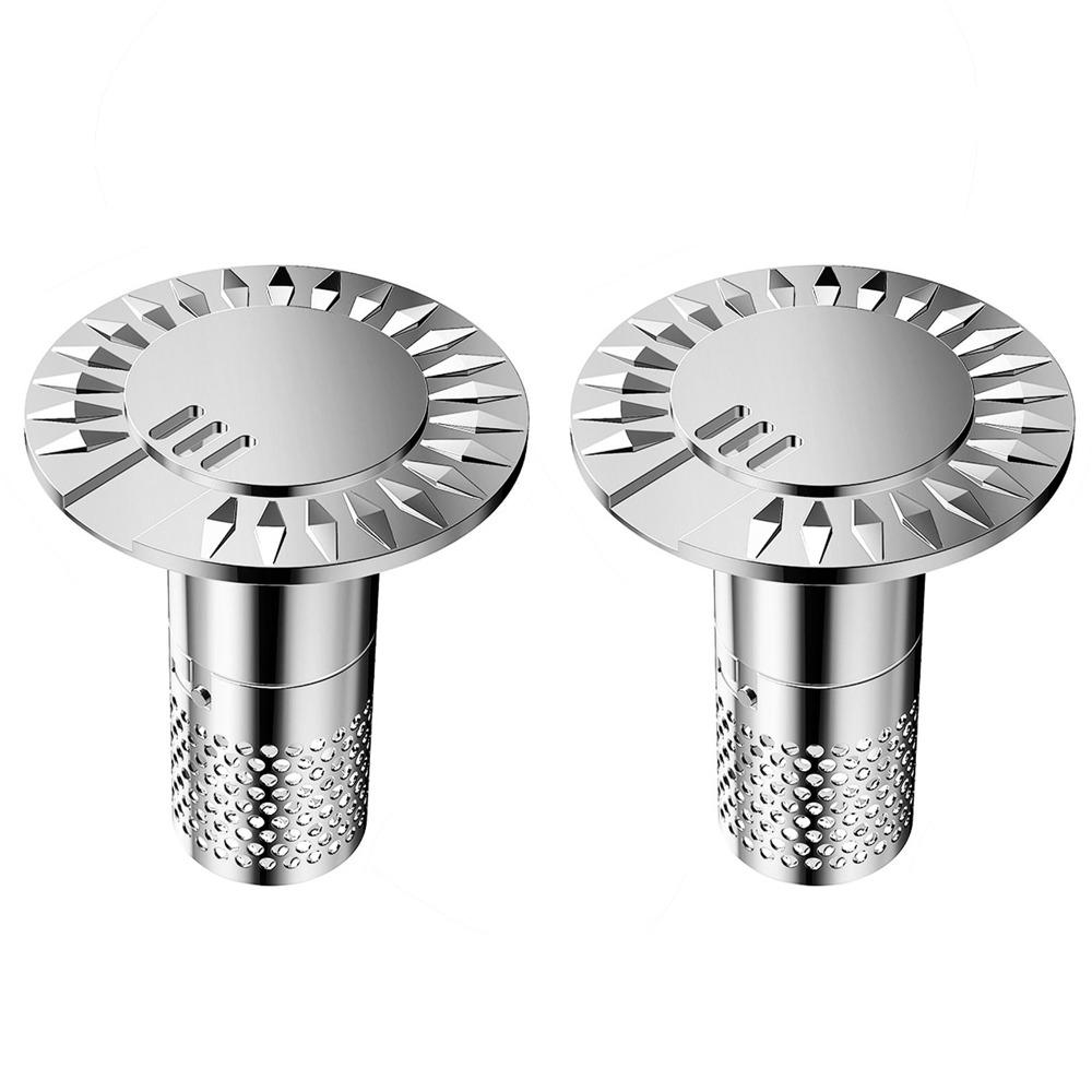 Embedded Filter Basket Drain Filter 304 Stainless Steel Floor Drain  Household Use 2 Pieces