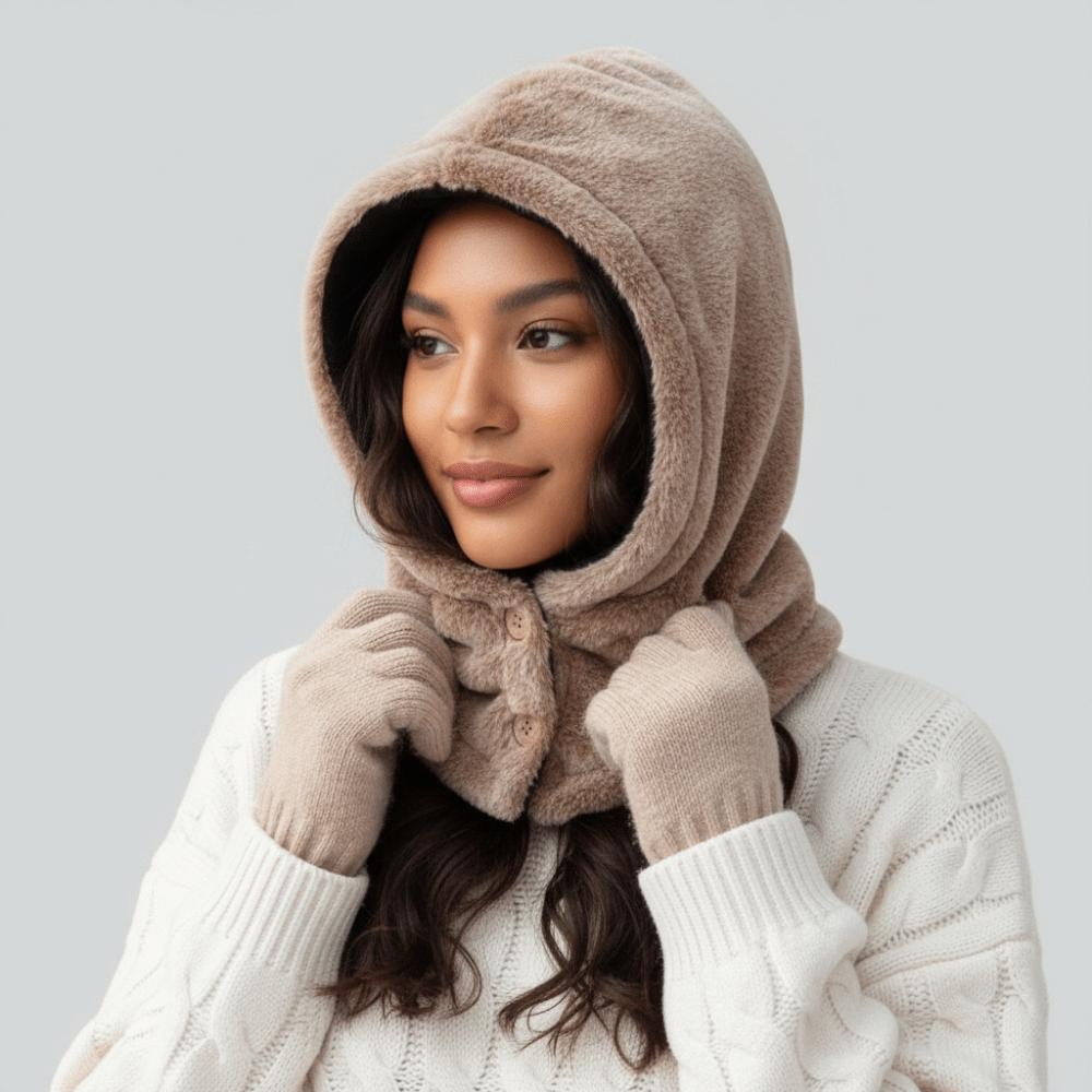 Neck Collar Balaclava Hat Thickened Winter Cap Simple Ear Protection Hat  Outdoor