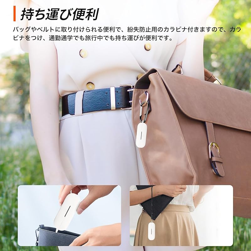 For SOUNDPEATS Breezy Earphones for Case Silicone Protective Case [HUKWIMO] with Carabiner + Strap Visible Led Light Wireless Charging Compatible Full