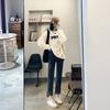 Spring and Autumn Jeans Women Straight High-waisted Thin Nine-tenths Pants Pipe Pants Denim Jeans
