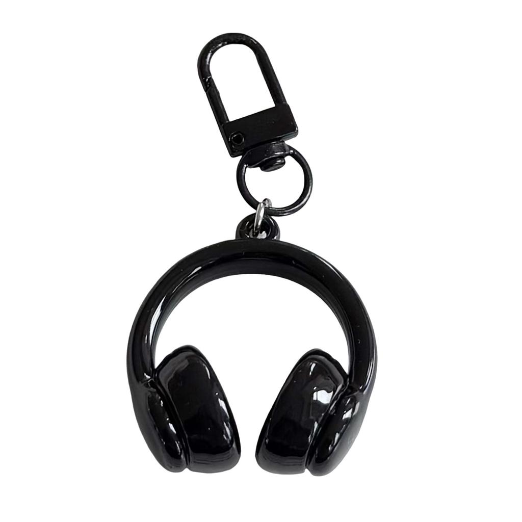 Stylish 3D Headphone Keychain Bag Pendant for Backpacks User Friendly Resin Creative Gift for Friends and Students