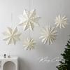 3 Stück Weihnachtsdekoration Origami Weihnachts-Schneeflocken Weihnachtsfeier Heim Fensterdekoration Anhänger Geschenk