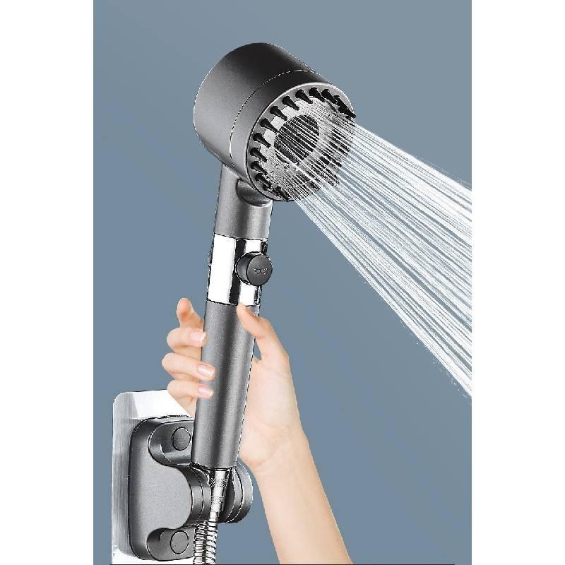 Modern Abs Handheld Shower Head Combo With Multiple Spray Functions And Mount