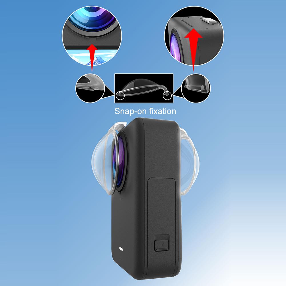 For DJI Osmo 360 Action Camera Lens Guard Wear Resist Seamless Plastic Lens Cover Camera Lens PC Protector Lens Protect Sleeve