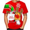 Santa Claus Anime Street Men/Women Christmas T-shirt Men's Holiday Dress Show T-shirt Street Wear Men's Clothing T-shirt