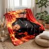Naruto Uzumaki Printed Flannel Blanket Skin Friendly Warm Decorative Throw for Indoor Couch Bed Daily Use