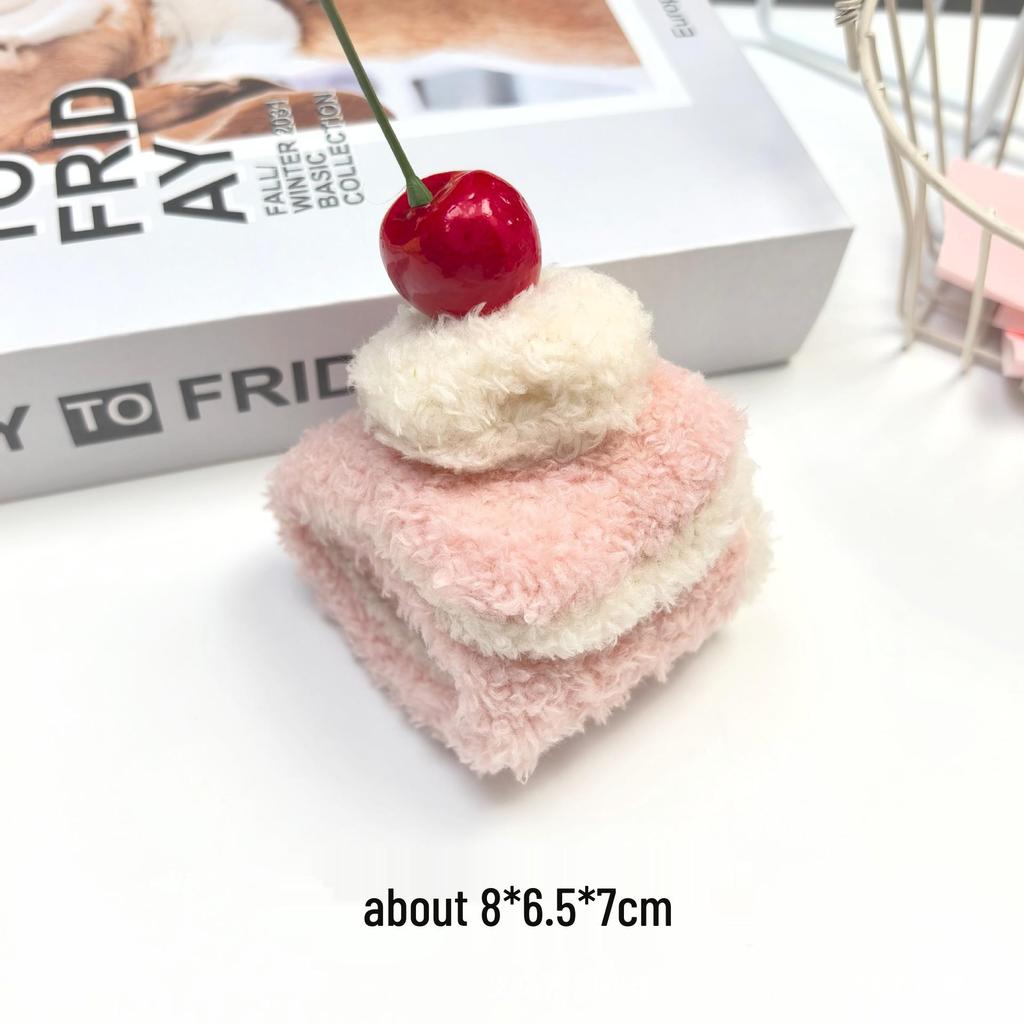 Adorable DIY Dessert Plush Keychain: Hamburger Cake & Sandwich Charm Pendant