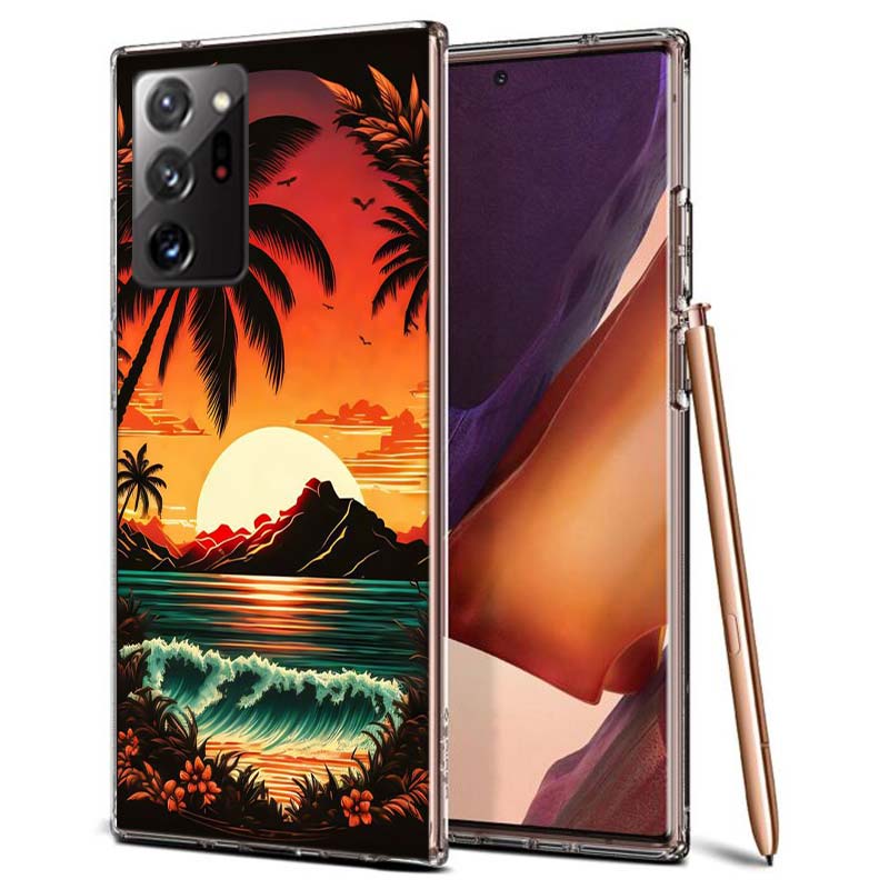 

Beautiful Seaside Coconut Trees Phone Case for Samsung A55 A35 A25 A15 A07 A05S A16 A17 A26 A36 A37 A56 A57 Galaxy Note 20 10 A5 Samsung A10S
