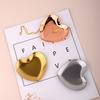 Jewelry Tray Polished Mirror Surface Stainless Steel Heart Shape Ring Necklace Earrings Display Dish Household Supplies
