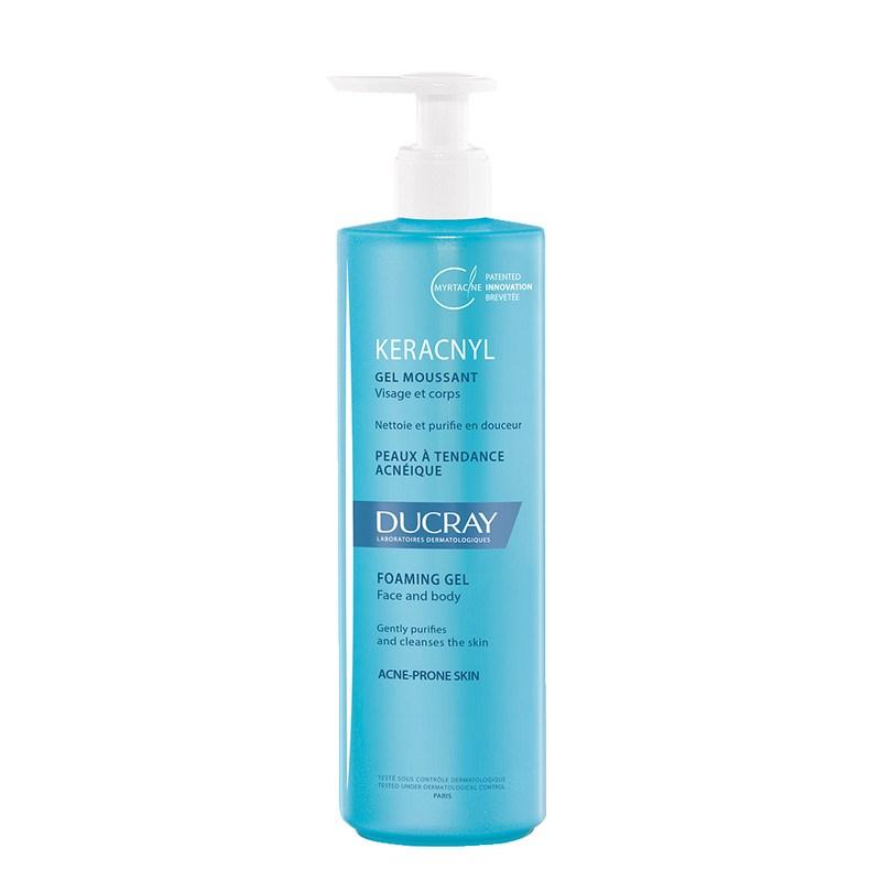 Ducray Keracnyl Gel Moussant 400ml (Acne-prone/Troubled Skin/Face & Body), 1 Pcs