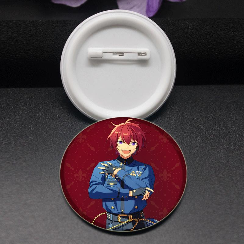 32/44/58mm Ensemble Stars Idol Round Brooch Cartoon Cosplay Badge Icons Lapel Pins for Backpack Gifts Tsukasa Suou