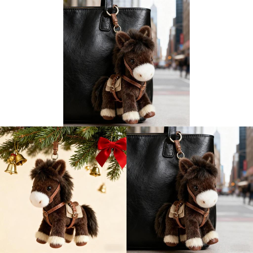 Horse Year Plush Animal Toy With Pp Cotton For Lunar New Year Gift For Family And Friends