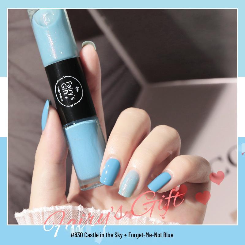 Two-Color Quick-Drying Nail Polish with Large Glitter