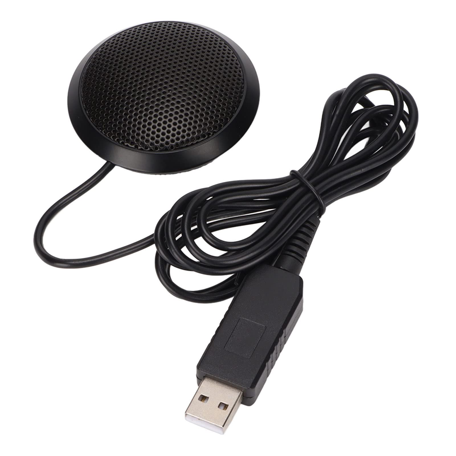 

USB Конференц-мікрофон, Багатоцільовий USB Plug and Play Динамік з мікрофоном, 360° Всеспрямований мікрофон, Портативний звук