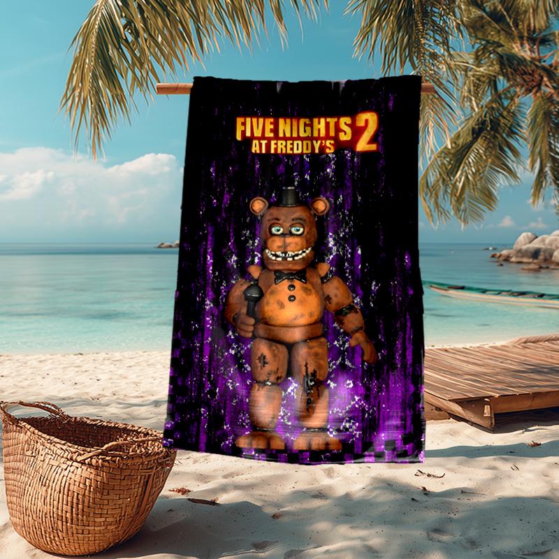 Ultra-Soft Beach Towel with Freddy Theme,Ideal for Pool - Camping, Diving - Perfect Travel Essential, Vibrant Beach Towel.