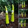 2 Pcs Funny Asparagus Garden Stakes Cute Resin Plants Craft with Funny Face Decorative Yard Art for Outdoor Garden Lawn Decor