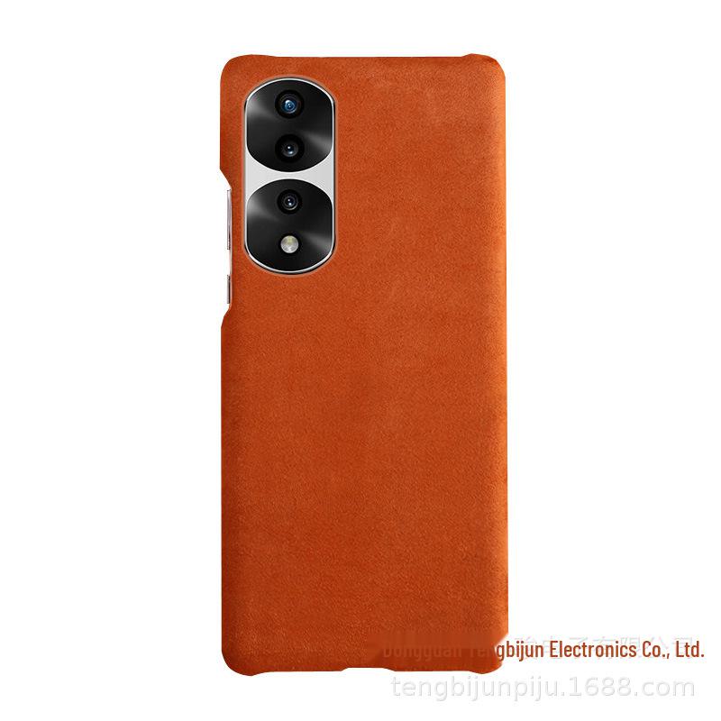 Genuine Leather Full-Cover Anti-Fall Case for OPPO Find X6/X5 Pro Suede Protective Case