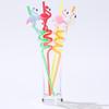 4PCS Flamingo Sipper Drink Straw PVC Soft Plastic Sipper Bar Birthday Party Restaurant Art Sipper