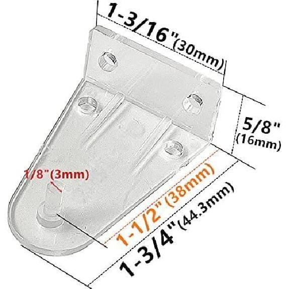 Cutelec 4pcs Hold Down Brackets Clear Color Bottom Rail Hold Clips for High Profile Blinds