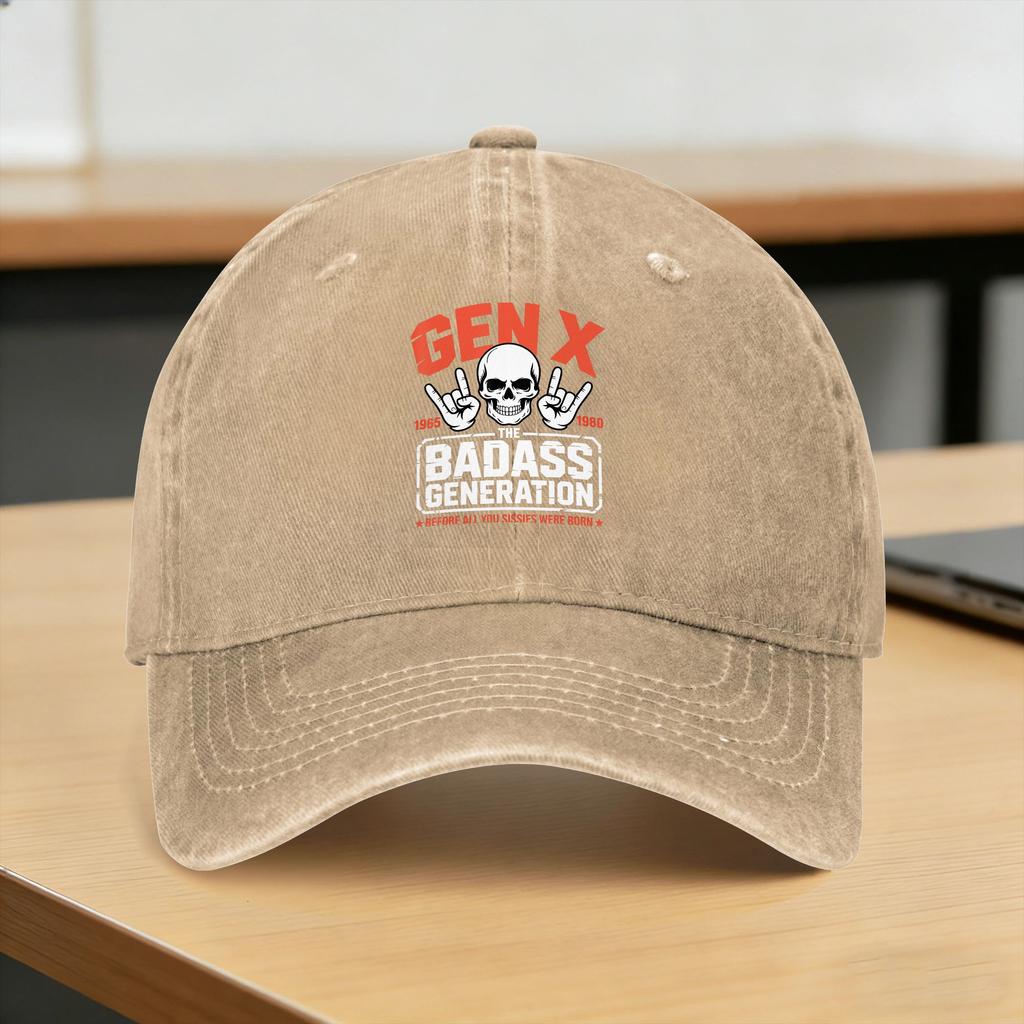 Gen X Die Badass-Generation Bevor Weicheier geboren wurden Gewaschene Baseballkappe Lässige Sonnen-Trucker-Mütze Frühling Damen Herren Baseballkappen