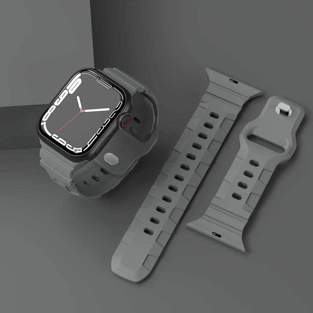 Silikonarmband für Apple Watch Band 49/45/41/40/44/38/42 mm Gummiarmband für iWatch Serie 3 5 6 SE 7 8 Ultra Band