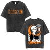 Washed Vintage Anime Haikyuu T Shirt Tsukishima Kei T-shirt Men Women Manga Oversized T Shirts Male Casual Retro Cotton T-shirts