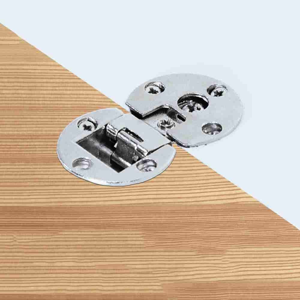 2Pcs Hidden Hinge Folding Hinges Self-Supporting 90 degrees Invisible Cabinet Door Flap Adjustable Zinc Alloy Furniture Hardware