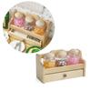 Vintage Style Wooden Spice Jar Rack Dollhouses Furniture 1/12 Scale Miniature Model Design