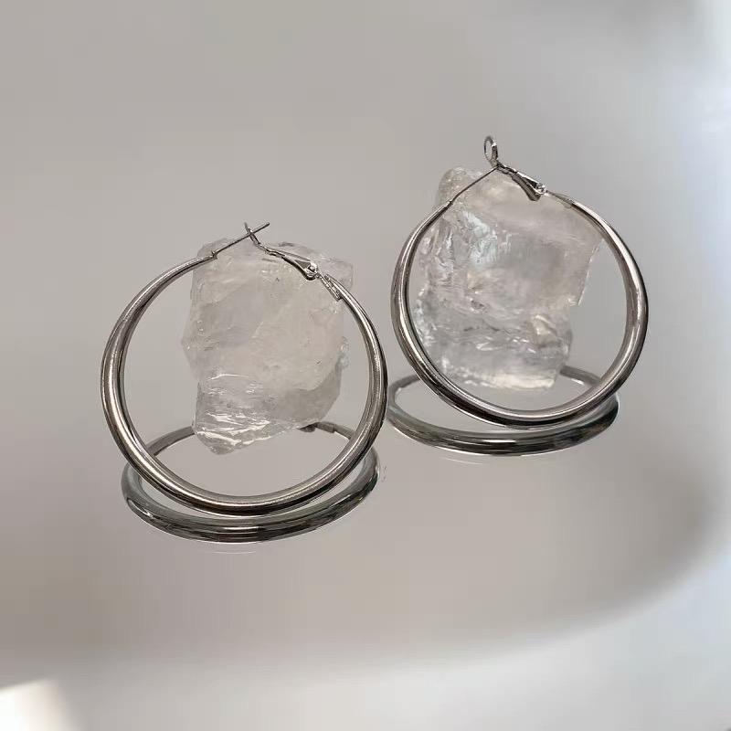 BF CLUB 925 Sterling Silver Earrings For Women Trendy Simple Circle Earring Jewelry Prevent Allergy Party Accessories