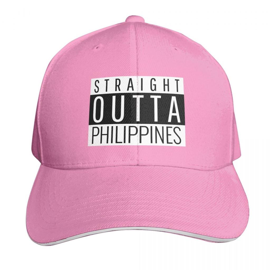 Straight Outta Philippines Baseball Cap Snapback Flat Bill Strapback Dad Hat Six Panel Structured Crown
