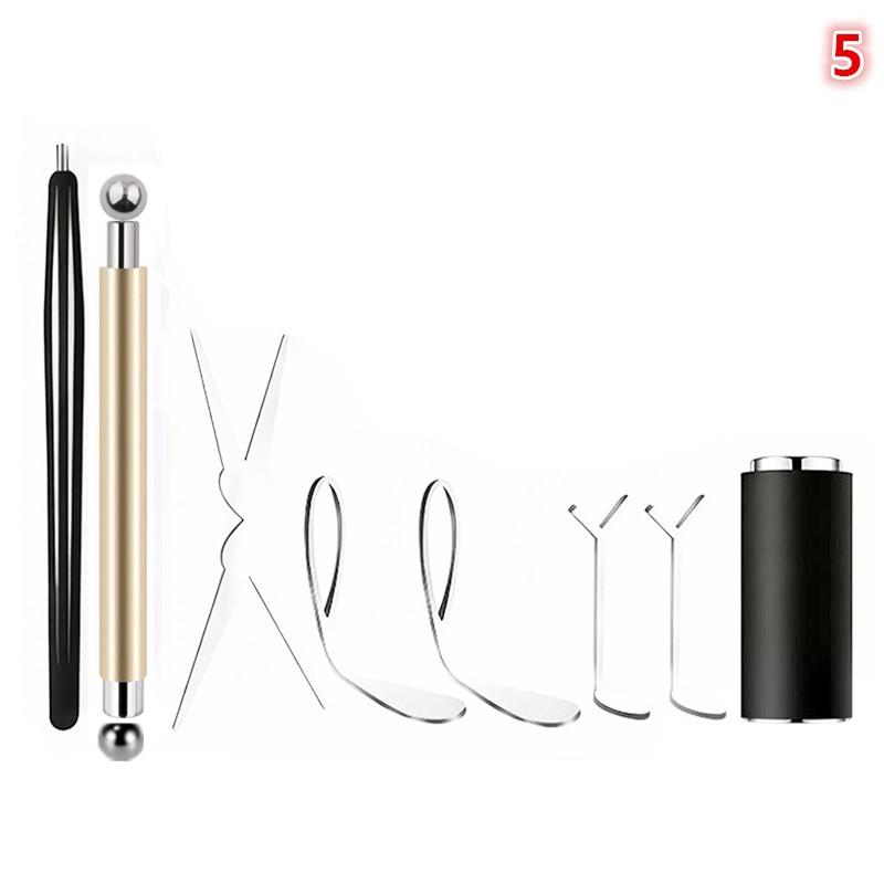 Cat Eye Nail Magnet Tool Set, French Tips Cat Eye Heart Magnets Nail Magnet Stick Cat Eye Gel Polish Magnets Tools Manicure