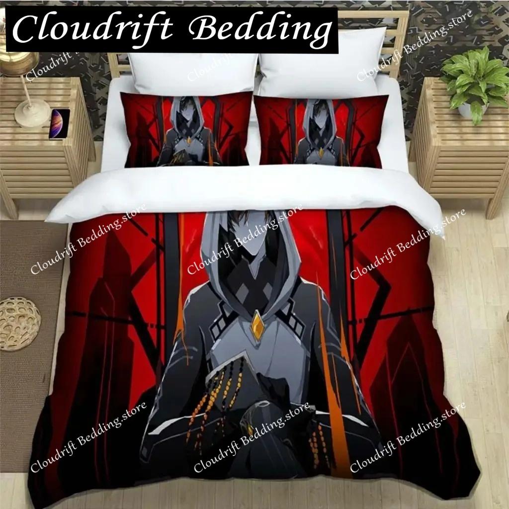 Genshin Impact Digital Printed Polyester Bedding Set For Boys And Girls Three Piece Comfortable Soft Couple Gift Bedding Sets