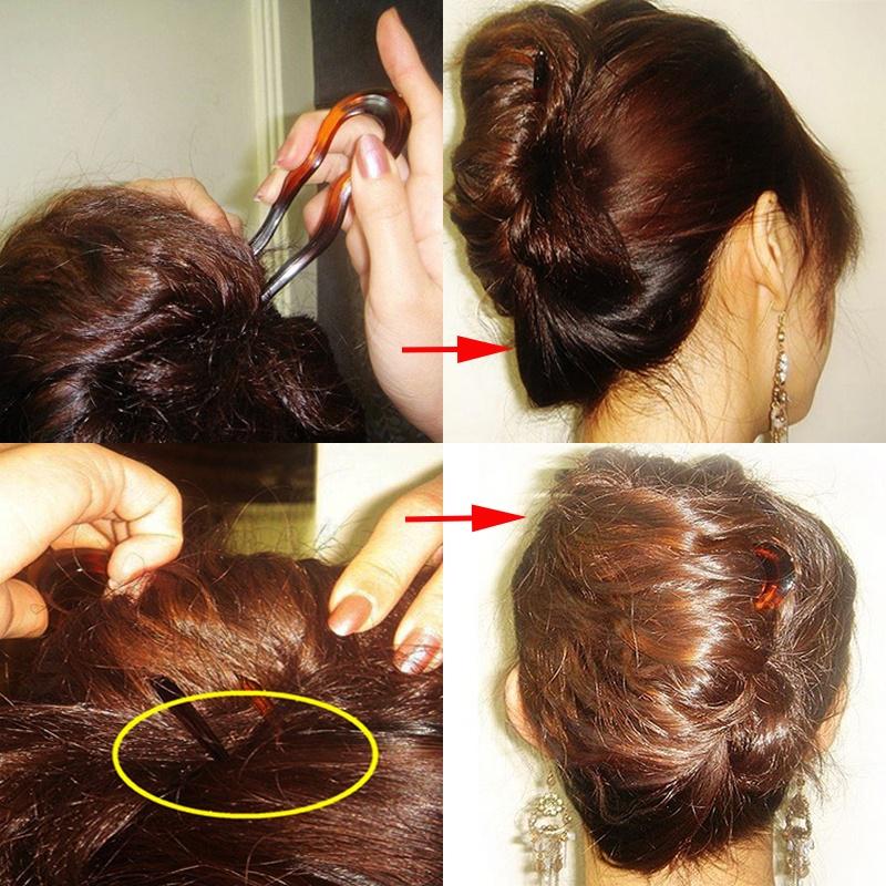 3 ks/sada Kadeřnické nástroje Dámské Kulaté vlnité sponky ve tvaru U Módní DIY Francouzské vlasové kulmy