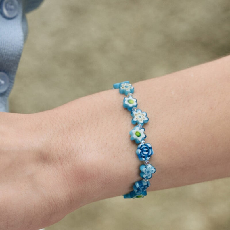 Cotoit Blue Flower Bracelet