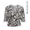 ELLASSAY Mulberry Silk Elegant V-Neck Blouse