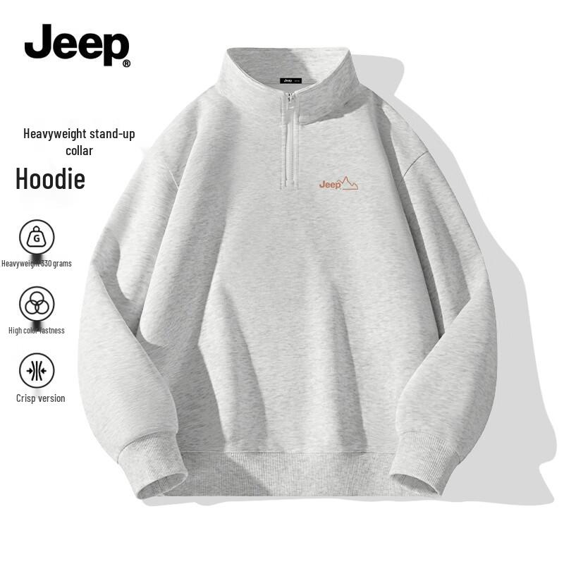 

JEEP Men s Heavyweight Stand Collar Half-Zip Sweatshirt 2XL