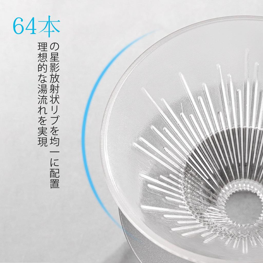 ShanSon V60 Coffee Dripper with Cup Hand Perfect for Outdoor Coffee and Home Filter, 1-4 Capacity, Drip, 2-Cup Capacity, 4-Cup Capacity, Stylish,